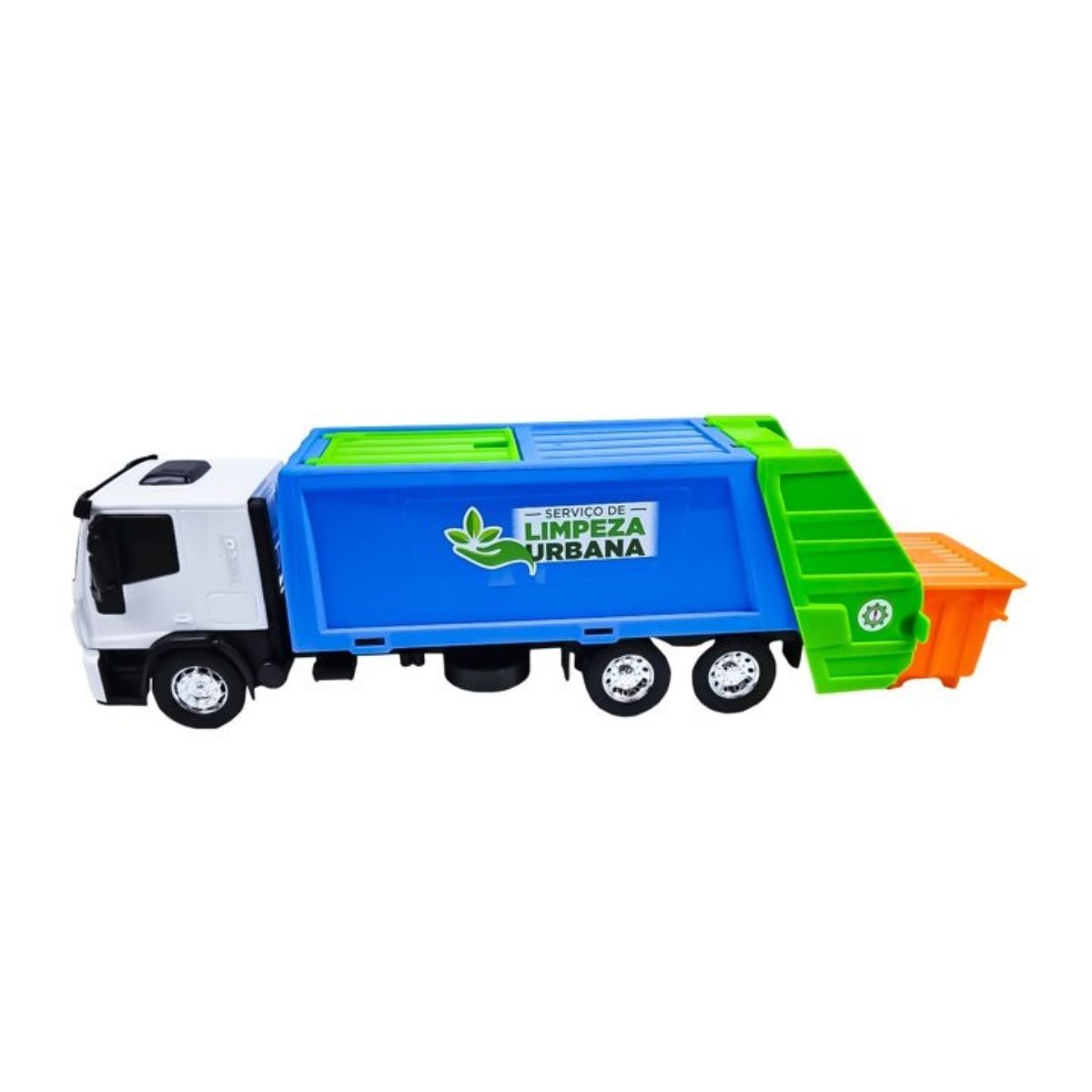 Brinquedo Caminhão Iveco Coletor Limpeza Urbana Verde / Azul - Usual Brinquedo Caminhão Iveco Coletor Limpeza Urbana Verde / Azul - Usual